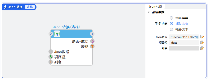 数据集-J-Json转换-提取-表格