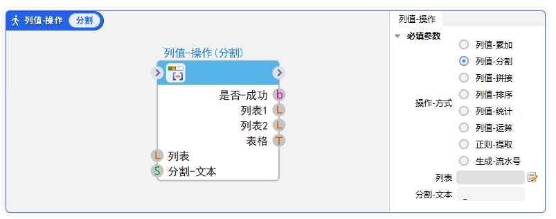 数据集-列值操作-列值-分割